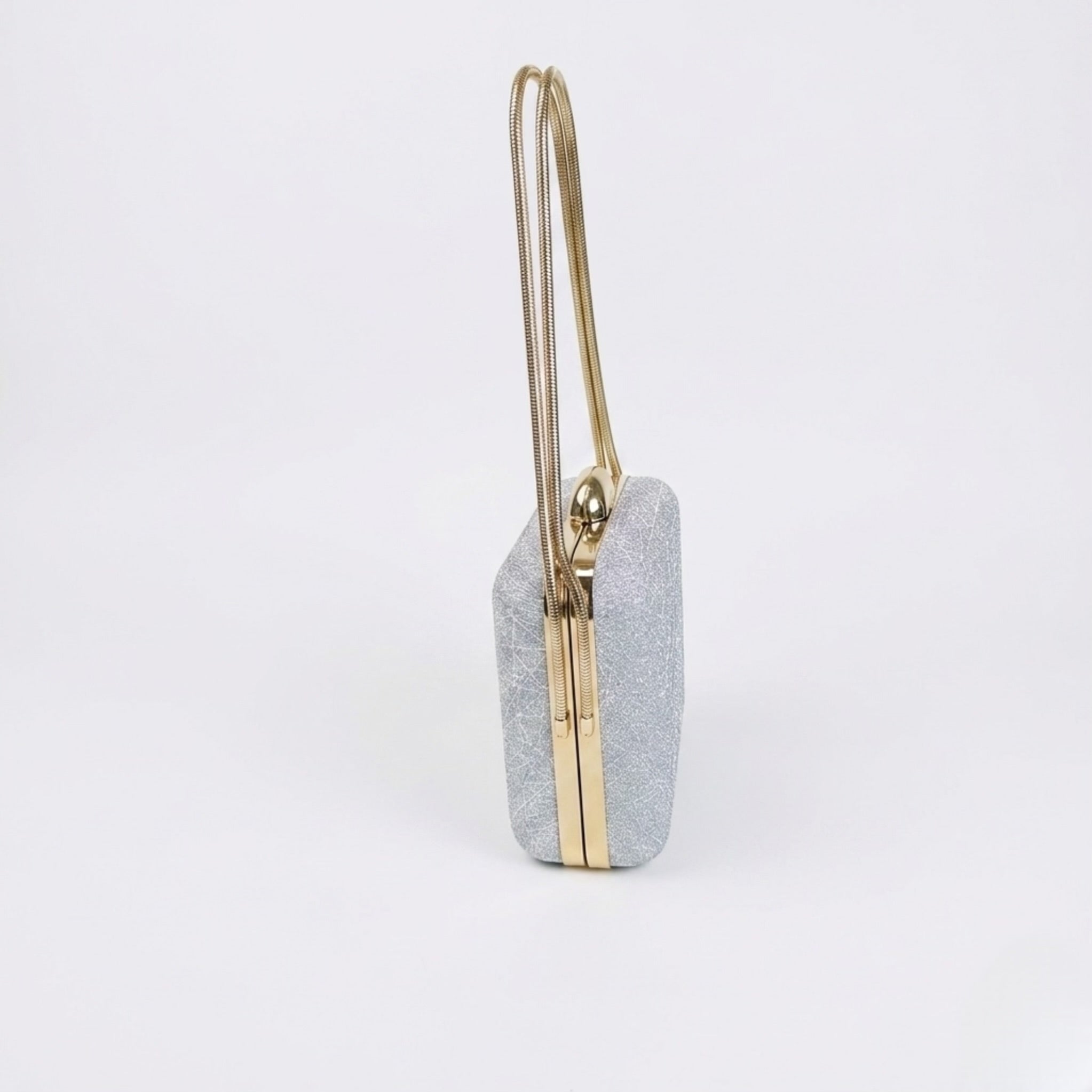 Aura Box Clutch - Silver