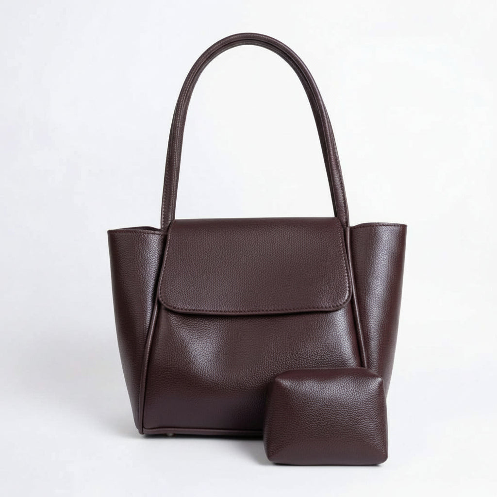 Jadel Large Tote — Dark Brown