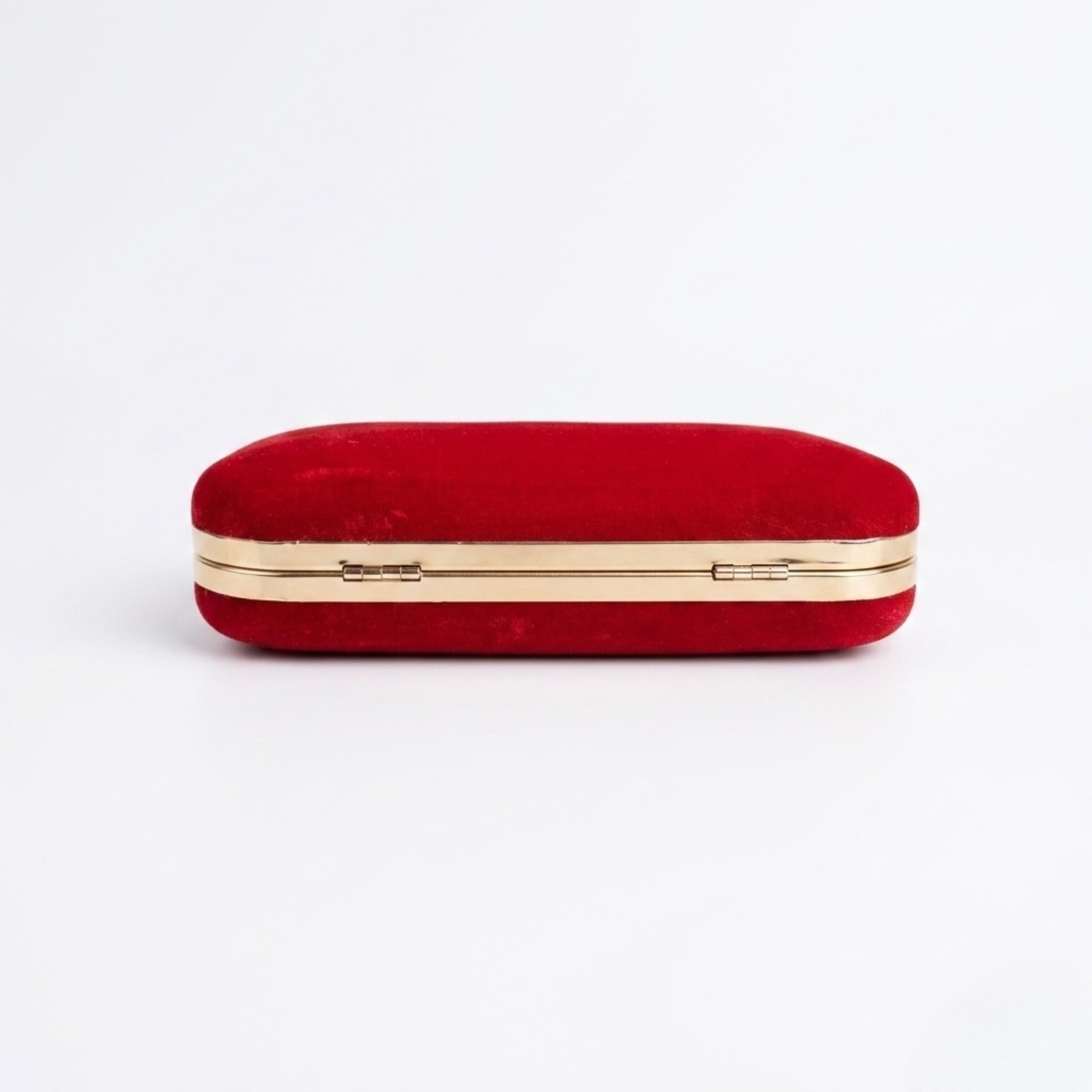 Scarlet Velvet Clutch Red