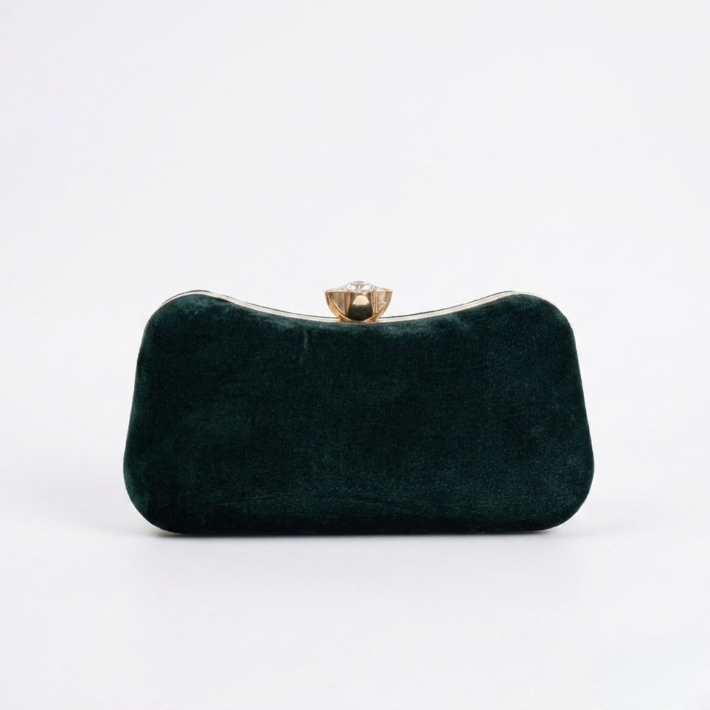 Scarlet Velvet Clutch Green