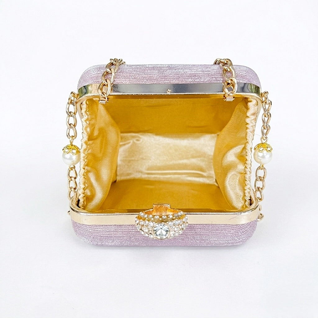 Pearl Ring Clutch - Pink