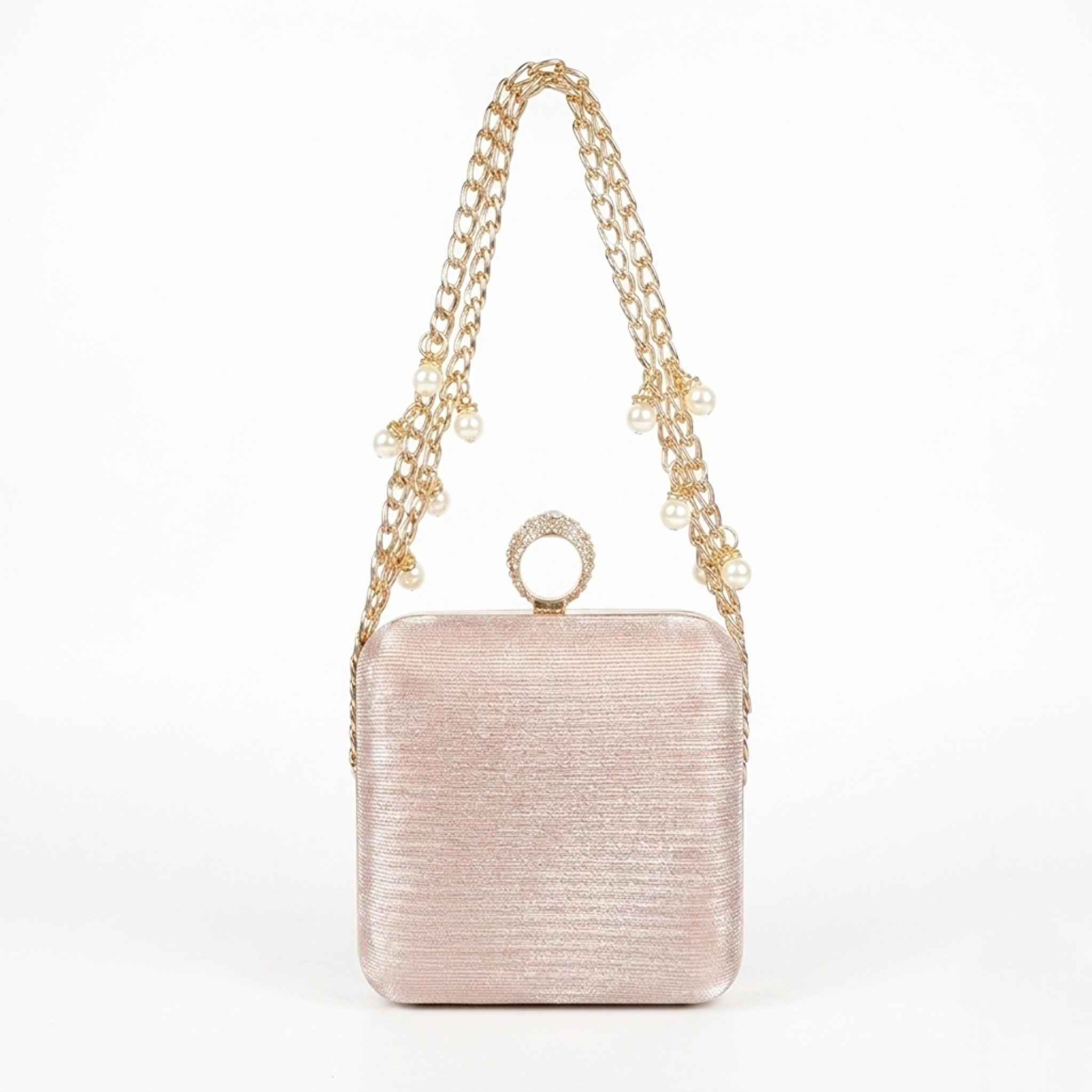 Pearl Ring Clutch - Pink
