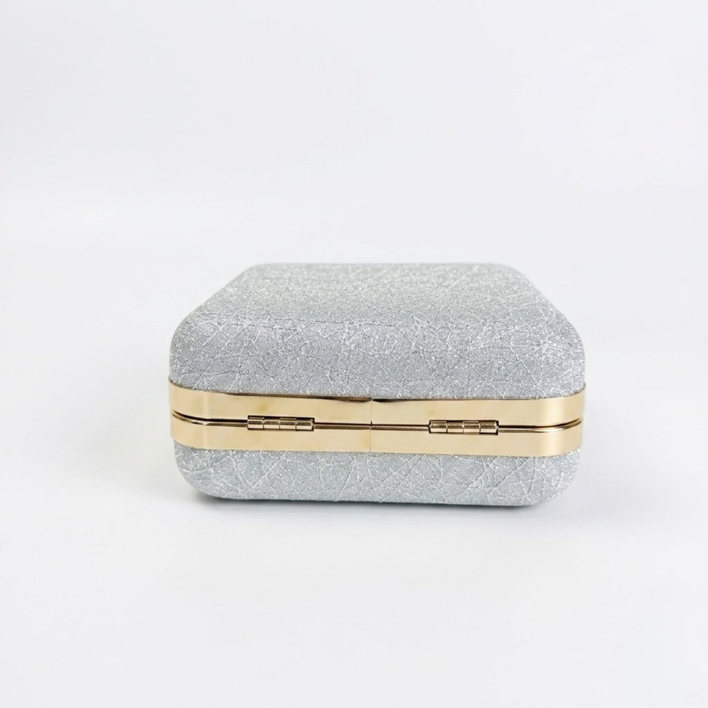 Aura Box Clutch - Silver