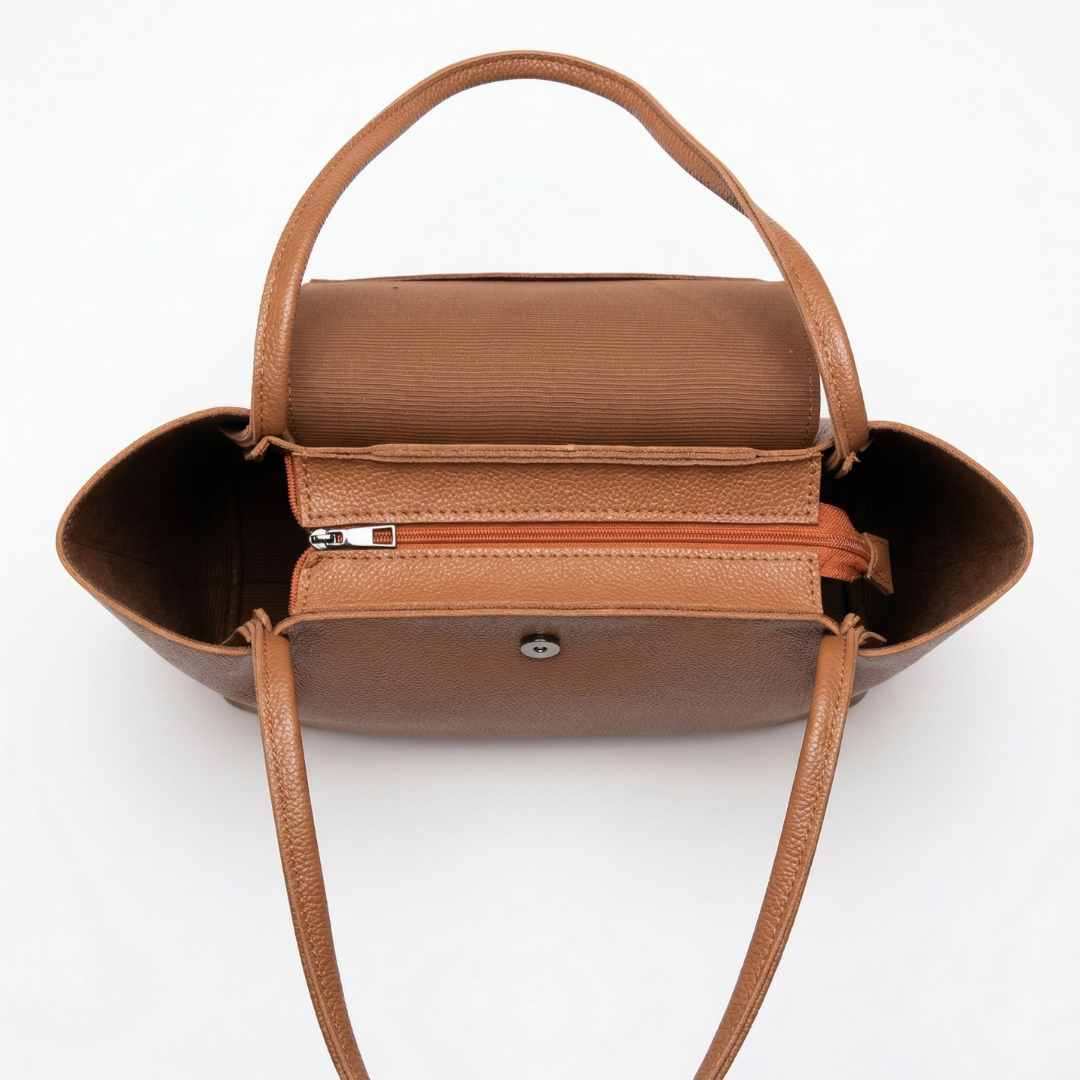Jadel Large Tote — Mustard Brown