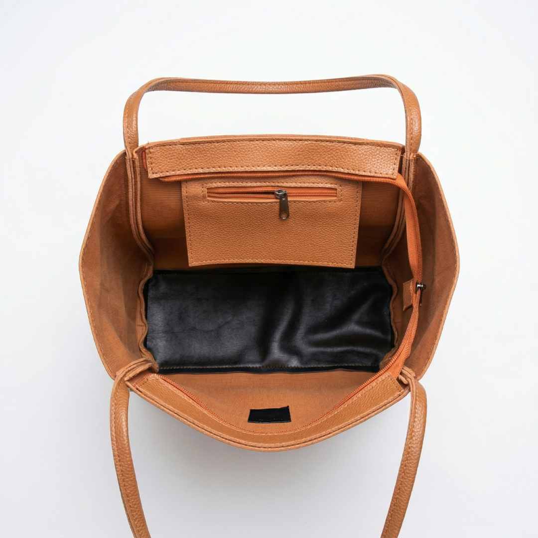 Jadel Large Tote — Mustard Brown