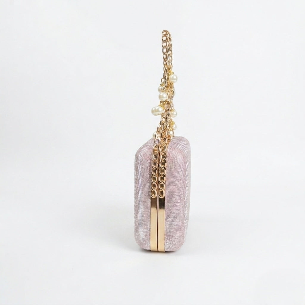 Pearl Ring Clutch - Pink