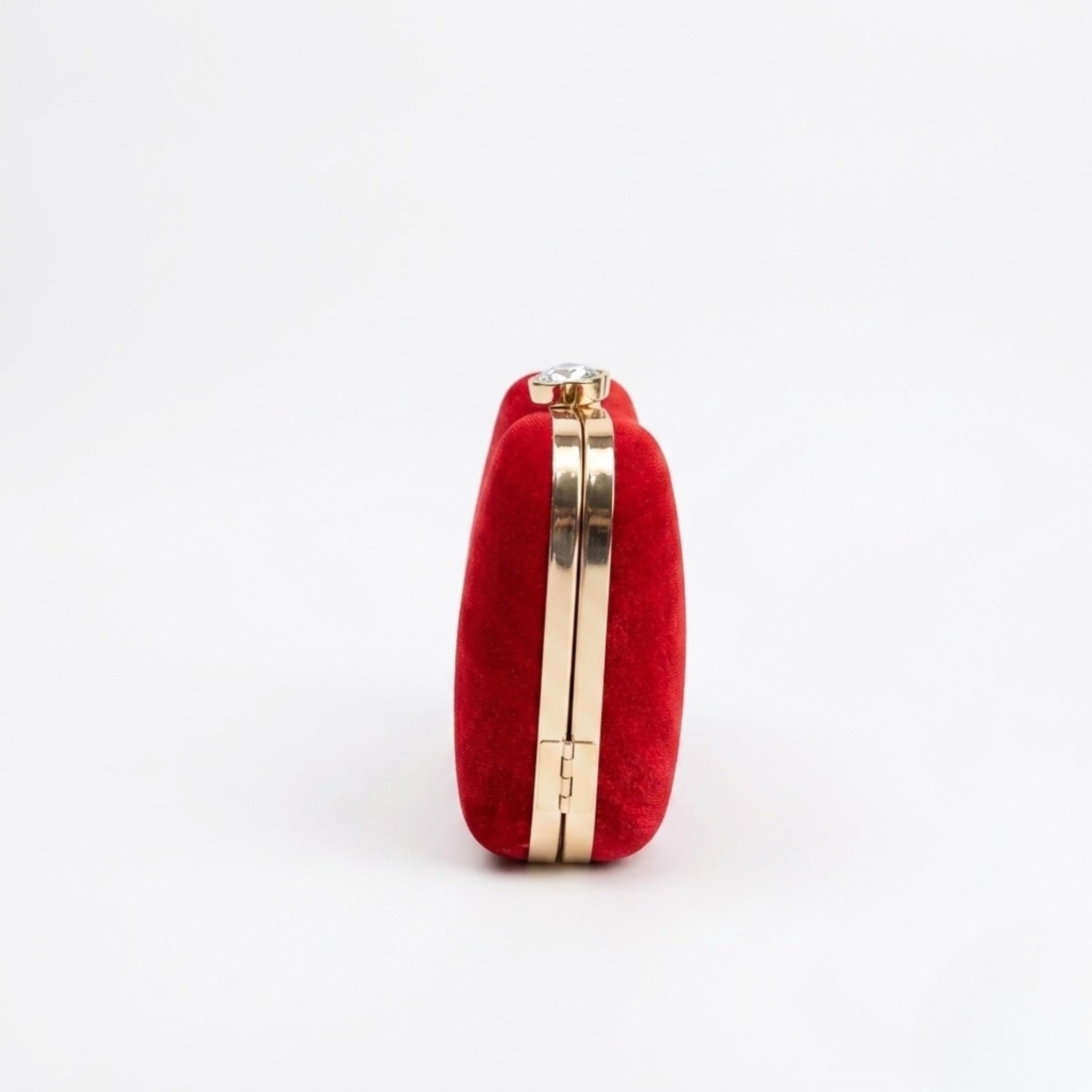 Scarlet Velvet Clutch Red