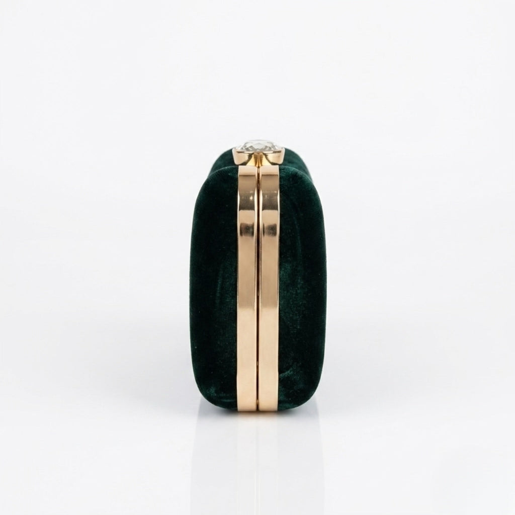 Scarlet Velvet Clutch Green