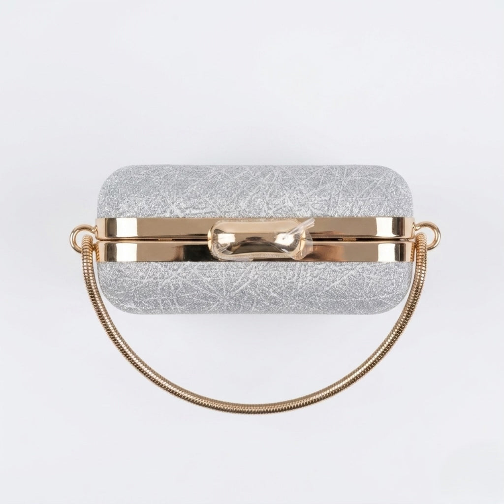 Aura Box Clutch - Silver