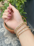 Gold Plated White Stones  Set of 4 Bangles