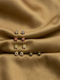 Gold Plated Nose Pin Multi Stones