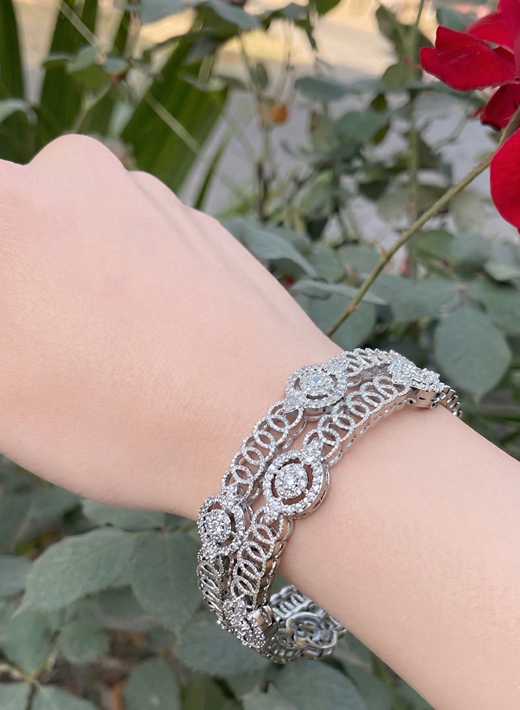 Silver Diamantis- Set of 2 Bangles