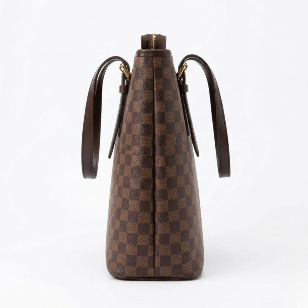 Checkered Tote bag Brown