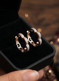 Xuping Golden Diamantis Star Hoops-Bali